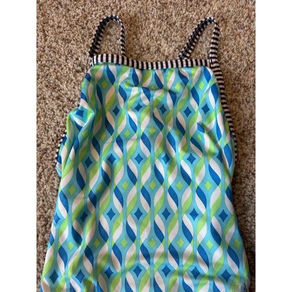 DOLFIN UGLY , UGLIES; Women’s swimsuit size 32. Green & Blue pattern - Picture 7 of 9
